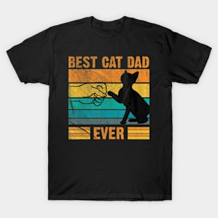 Best Cat Dad Ever Kitten Lover Fathers Day T-Shirt